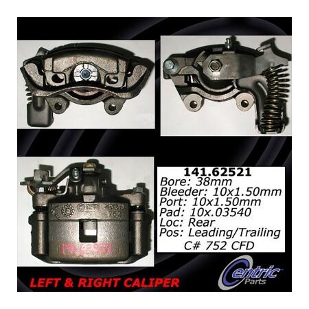 Centric Semi-Loaded Brake Caliper, Parts, 141.62521 141.62521